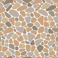 Stone seamless texture. Masonry graphic texture. Mosaic tracery texture. Quality design background. Vector illustration