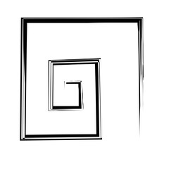 Spiral Line Abstract Grunge Brush Stroke twist spring line