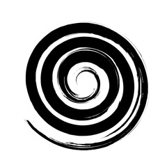 Spiral Line Abstract Grunge Brush Stroke twist spring line