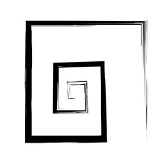 Spiral Line Abstract Grunge Brush Stroke twist spring line