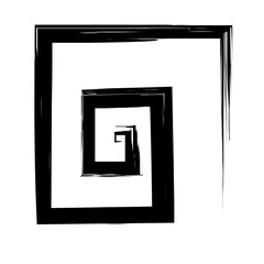 Spiral Line Abstract Grunge Brush Strock