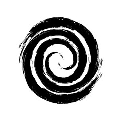 Spiral Line Abstract Grunge Brush Strock