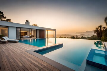 swimming pool at night