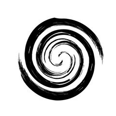 Spiral Line Abstract Grunge Brush Strock
