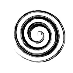 Spiral Line Abstract Grunge Brush Strock