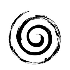 Spiral Line Abstract Grunge Brush Strock