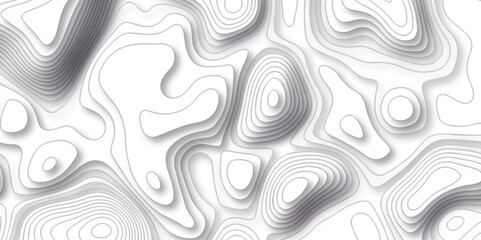 Black and white lines seamless Topographic map patterns, topography line map. Vintage outdoors style. The stylized height of the topographic map contour in lines and contours isolated on transparent.