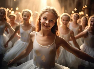 Crédence de cuisine en verre imprimé École de danse A group of teenage ballerinas