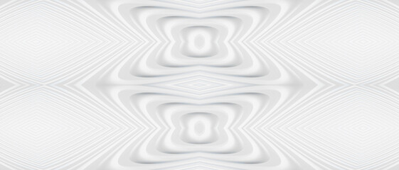 Fototapeta na wymiar White metal texture steel pattern. Grey line curve design on abstract white background. Light horizontal template or banner, business backdrop. Abstract background with soft waves. 3D illustration