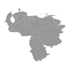 Distrito Capital map, administrative division of Venezuela.