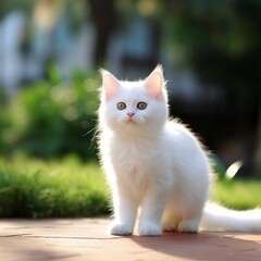 白い子猫(white cute cat)