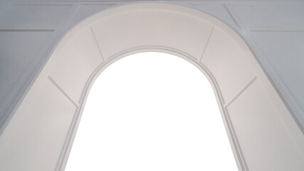 Modern classical style white luxury arch door