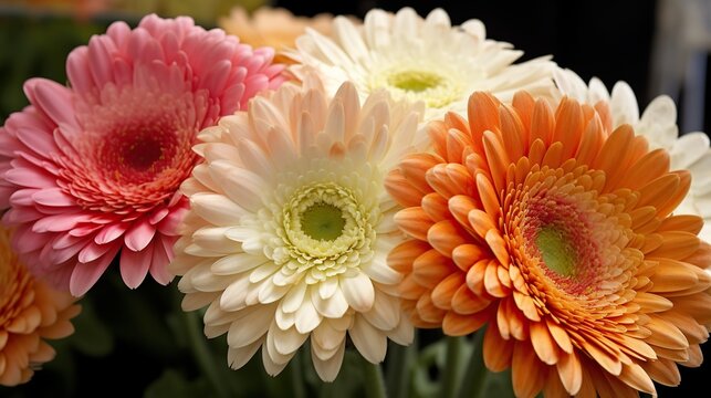 Petal Abundance Double-Flowered Gerbera Daisies - Vibrant Duets of Floral Beauty