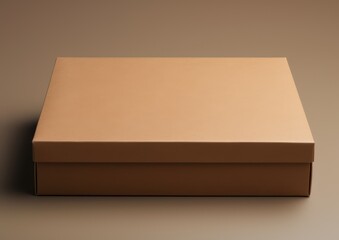 blank box mockup, with neutral background, ecommerce product design gift box, generative ai