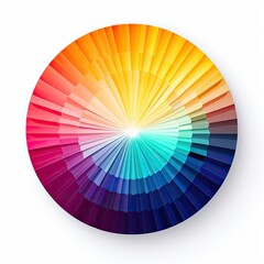 Obraz premium Rainbow Circle in cartoon style on a white background