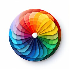 Obraz premium Rainbow Circle in cartoon style on a white background