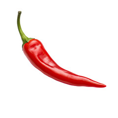 red hot chili pepper isolated on a transparent background