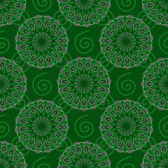 Seamless pattern with ornamental traditional ethnic motifs. Abstract background for textile, wallpaper, packaging, scrapbook, wrapping paper, web pages.