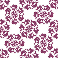 Seamless pattern with ornamental traditional ethnic motifs. Abstract background for textile, wallpaper, packaging, scrapbook, wrapping paper, web pages.