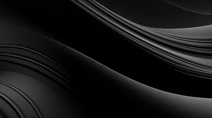 Foto op Plexiglas Black Abstract wave Bacground, Black and white background, 3D background © AUM