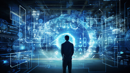 Cyber security and protection of private information and data concept.