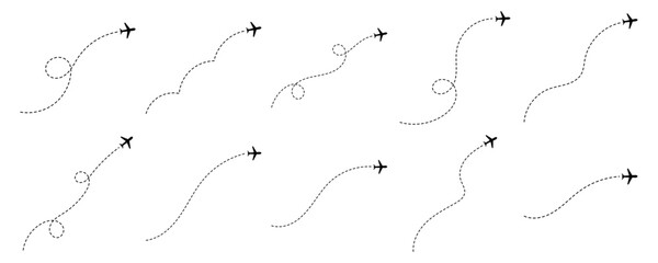 Airplane Dotted Line