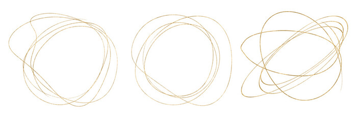 Vector gold linear frames of various shapes. Design for invitations. Gold frame. Linear Boho Aesthetic Arch Frame. Vector Gold floral. Place for your text for logo cosmetics, beauty Studio, hairdresse - obrazy, fototapety, plakaty