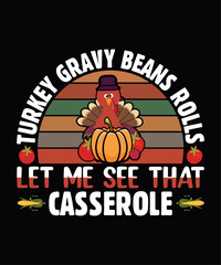 Turkey gravy beans rolls vector t shirt design