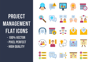 Project Management Flat Icons