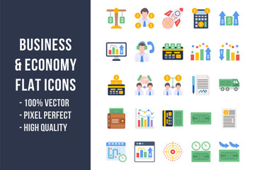 Business & Economy Flat Icons