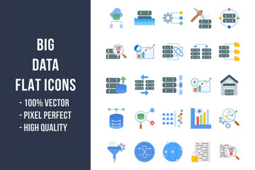 Big Data Flat Icons