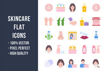 Skincare Flat Icons
