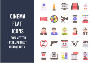 Cinema Flat Icons