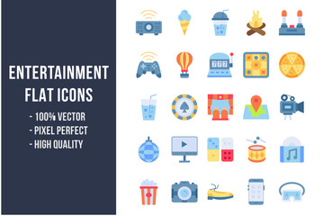 Entertainment Flat Icons