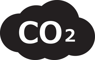 CO2 二酸化炭素　アイコン 黒
