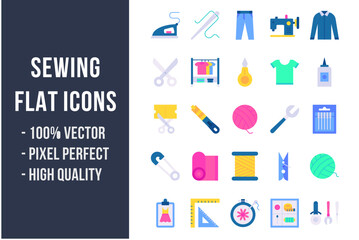 Sewing Flat Icons