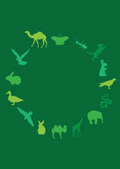 Bio Diversity Vielfalt Wachstum Earth Afrika Nature Eco sustainability Animal Extinction vector illustration by Typo Graphic Design_Green Dotless