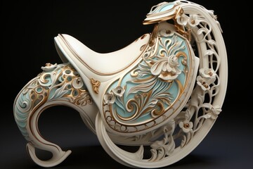 white horse saddle