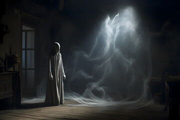 Surreal Halloween Ghosts: Haunting 3:2 Images  - Ethereal Spirits and Dreamlike Magic