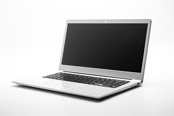 Laptop on white background