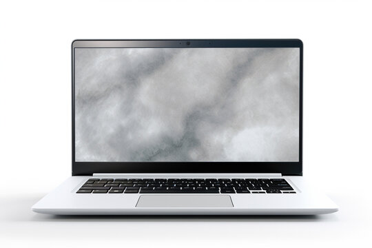 new laptop white background