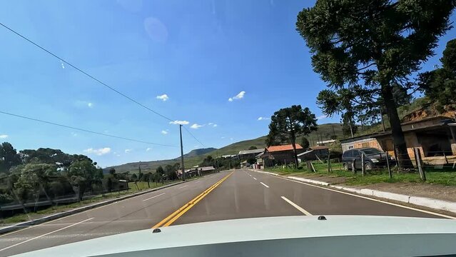 Driving through SC - 110 road. Peric&oacute; - Urubici - Santa Catarina - Brazil.