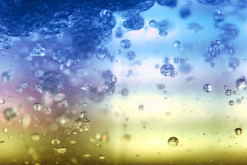 water, liquid, bubble, drops, ground, macro, close-up, texture, bright, transparent, color, light, reflection, abstract, pattern, clean, fresh,