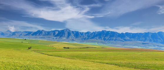 A beautiful Overberg morning landscape