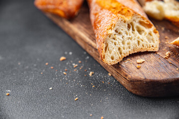 fresh baguette delicious bread long bun appetizer meal food snack on the table copy space