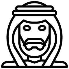 MUSLIM1 filled outline icon,linear,outline,graphic,illustration