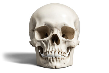 Obraz premium human skull on the surface, png file of isolated cutout object with shadow on transparent background.