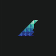 Obraz premium 3D SHARK FIN ICON LOGO TEMPLATE VECTOR