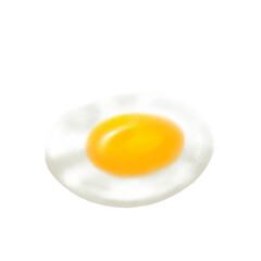 Handmade drawing cartoon fried egg picture png file, transparent background.