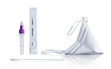  Corona Schnelltest und FFP2 Maske 